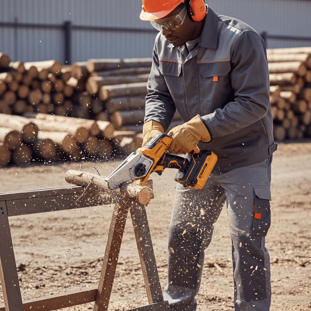 Supply Master Coofix 20V Mini Handheld Cordless Chain Saw with Battery & Charger - 27457