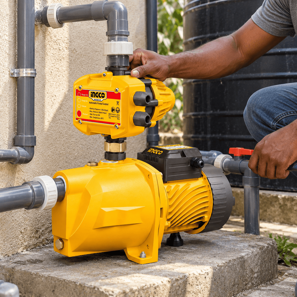 Supply Master Ingco Strong Home Water Pressure System 1.5HP + Automatic Control | Supply Master Complete