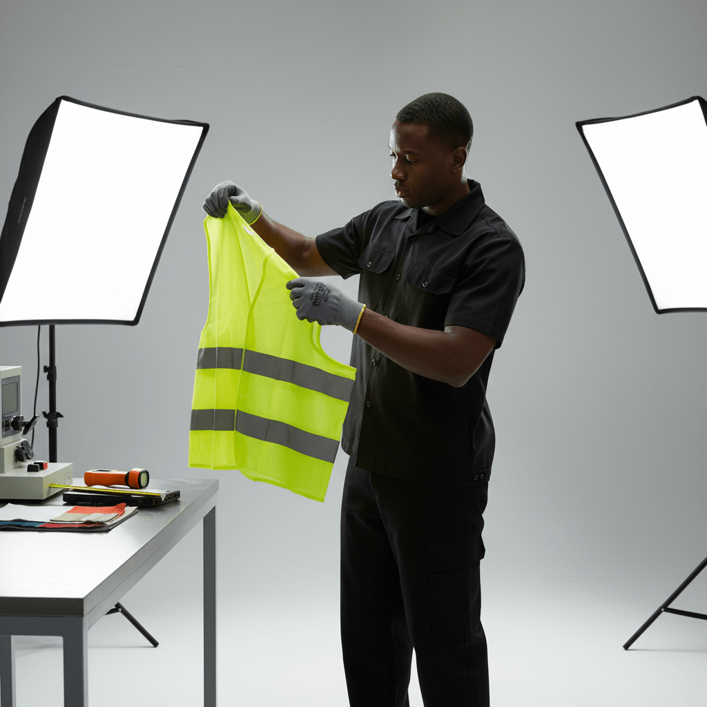 Supply Master Tera 2XL High-Visibility Reflective Safety Vest with Velcro Closure | Yellow & Orange