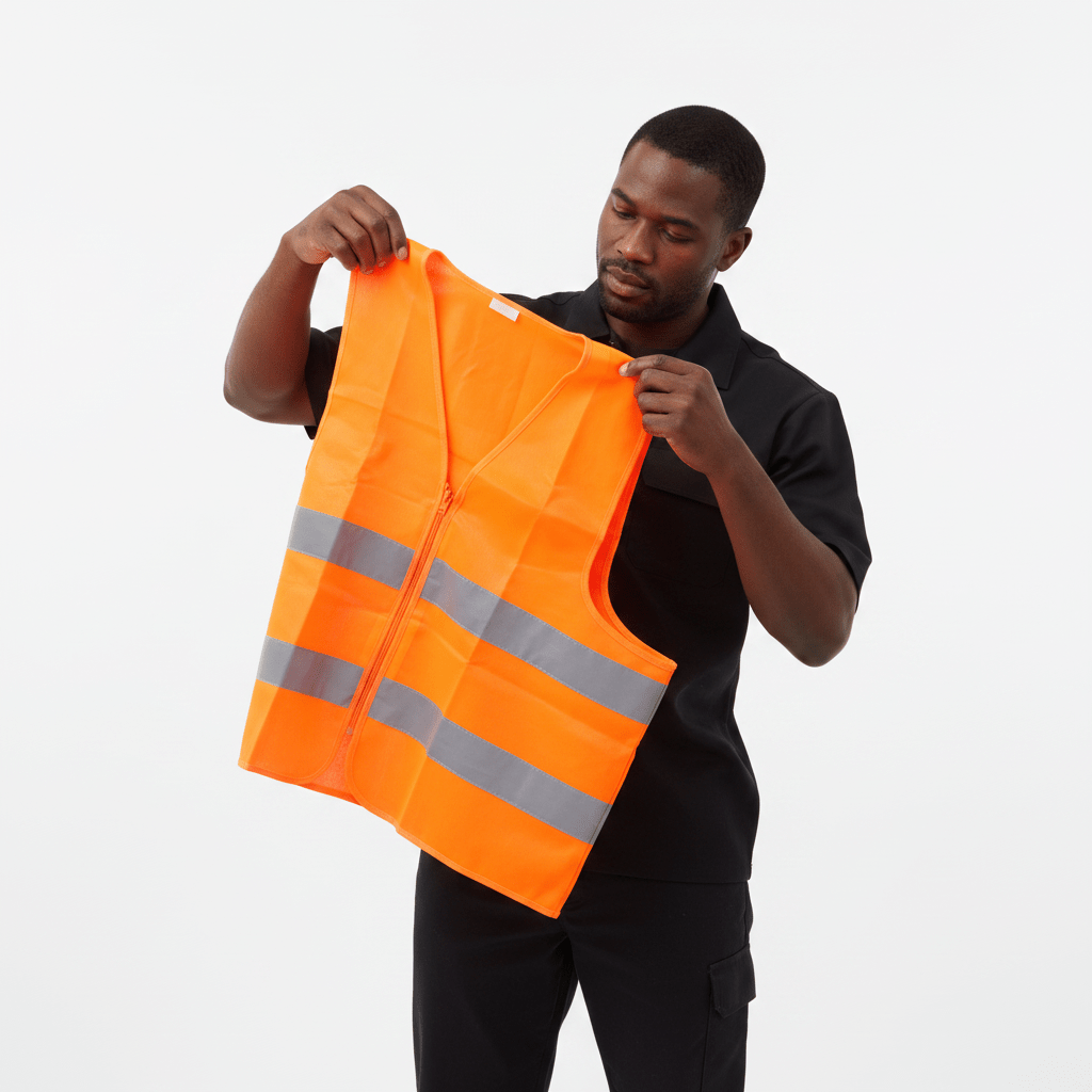 Supply Master Tera 2XL High-Visibility Reflective Safety Vest with Zipper | Yellow & Orange