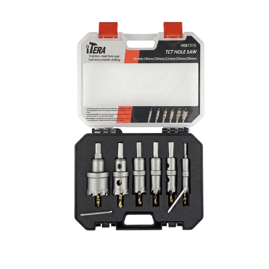 Supply Master Tera 6-Piece TCT Stainless-Steel Hole Saw Set 16-35mm - H081315