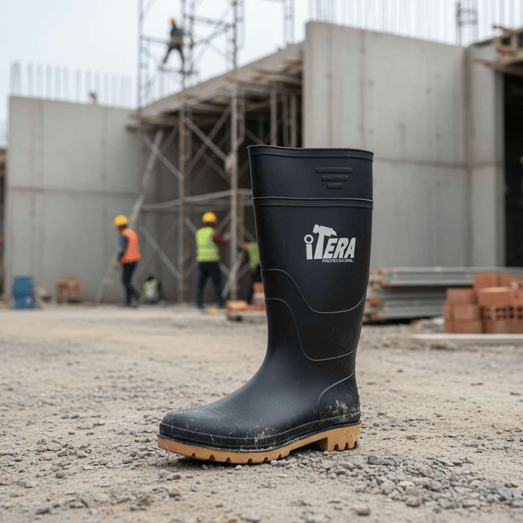 Supply Master Tera Black PVC Wellington Rain Boots | Size 40 - 47