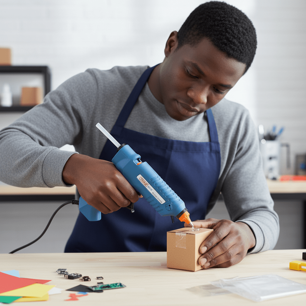 Supply Master Tera Blue Electric Hot Melt Glue Gun with Trigger Feed - H17142491