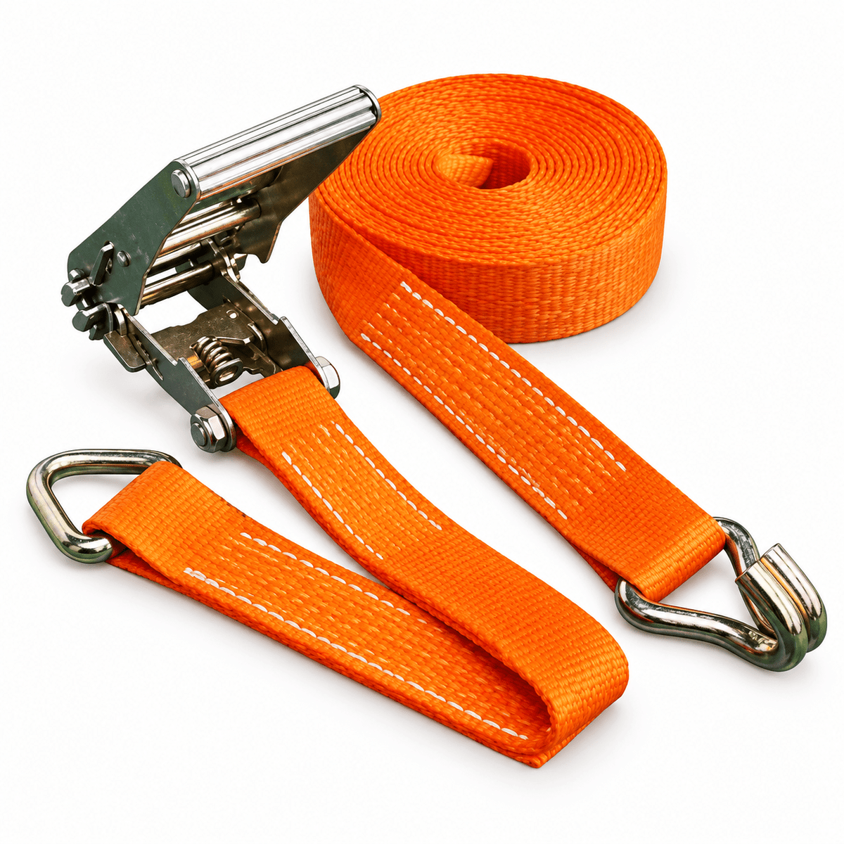 Supply Master Tera CB Series Heavy-Duty Ratchet Tie-Down Strap with Metal Hooks | 3T-8T