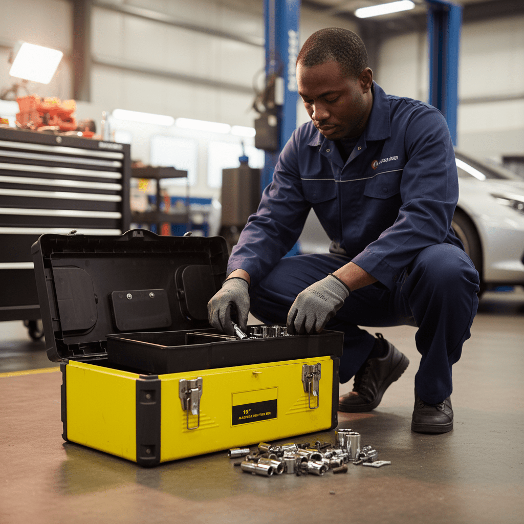 Supply Master Tera Steel Tool Box with Removable Tray & Metal Latches | 14", 17" & 19"