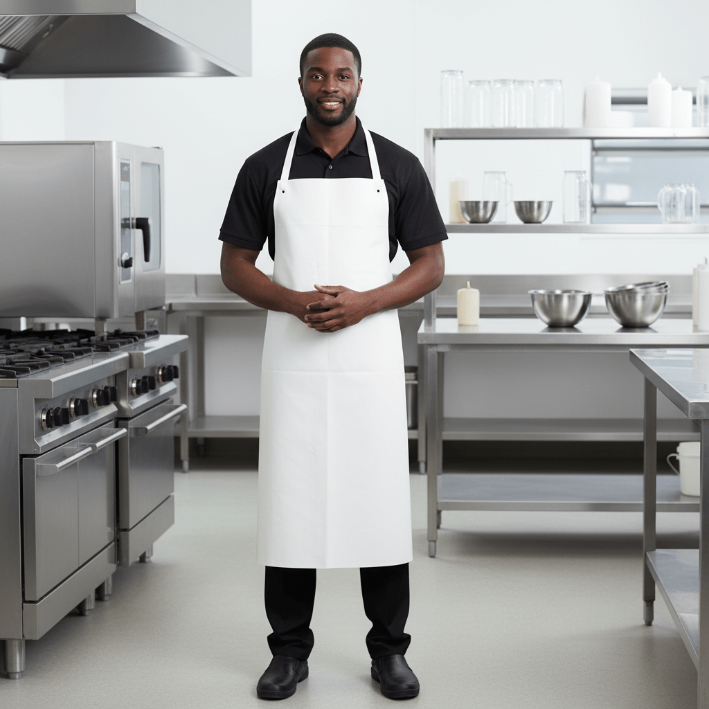 Supply Master Tera White PVC Protective Apron 80 × 110cm - TERA-1722011