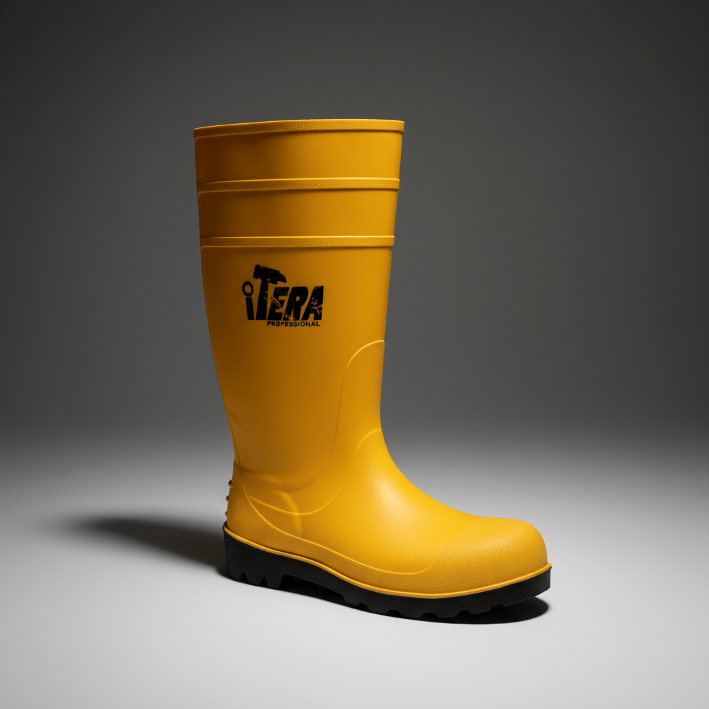 Supply Master Tera Yellow & Black Steel-Toe and Midsole Safety Rain Boots | Size 42 - 46