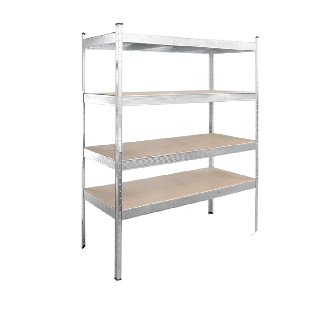 Supply Master Wadfow 4-Tier Galvanized Steel Storage Shelving Unit 1600 x 600 x 1800mm - WTS1A16