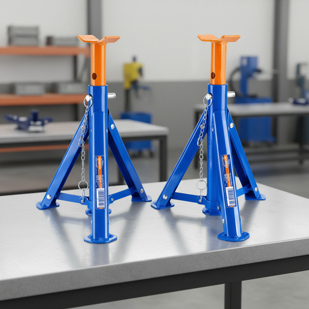 Wadfow Adjustable Steel Jack Stand Set | 2 Ton & 3 Ton
