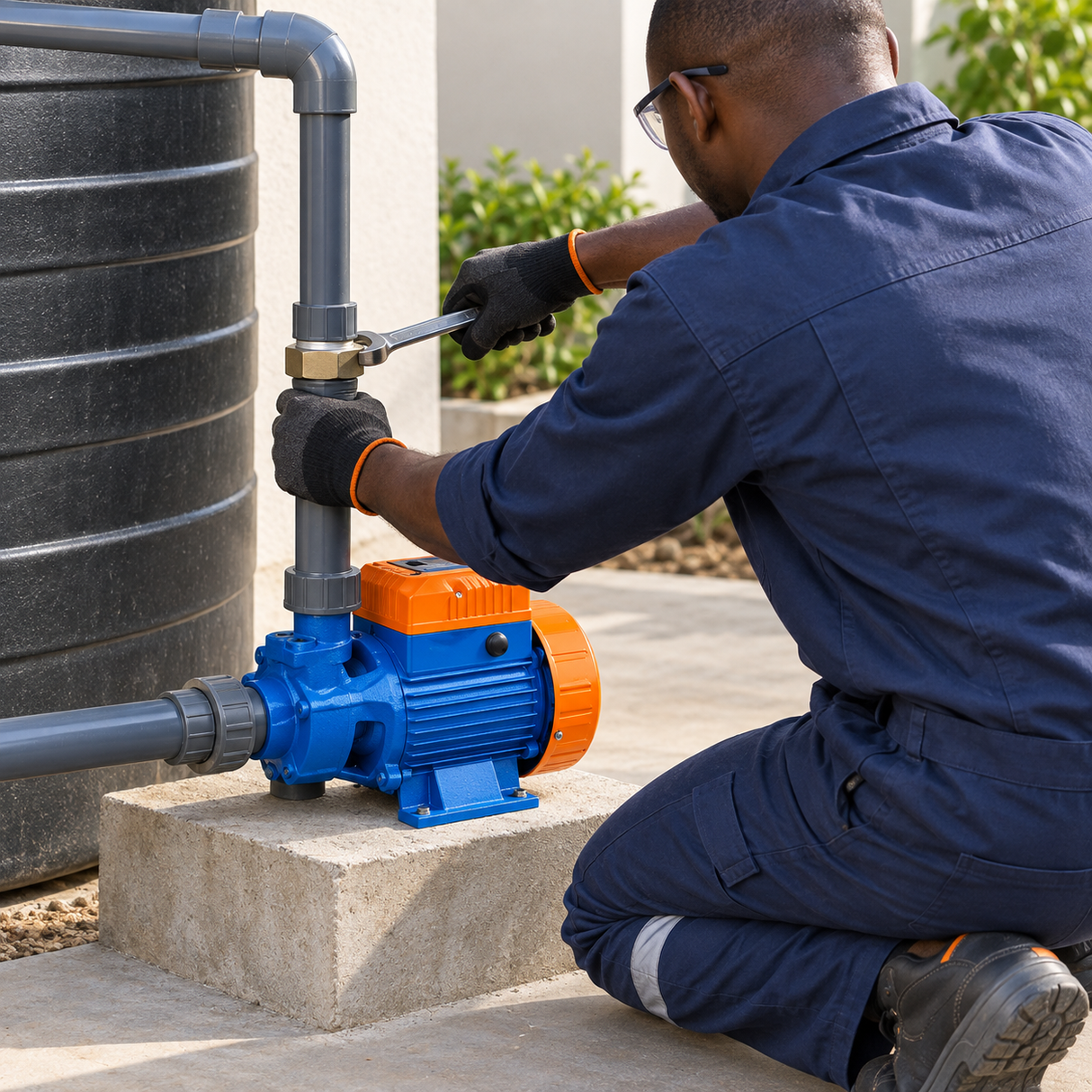 Wadfow Peripheral Water Pump with Copper-Wound Motor & Brass Impeller | 0.5HP & 1HP