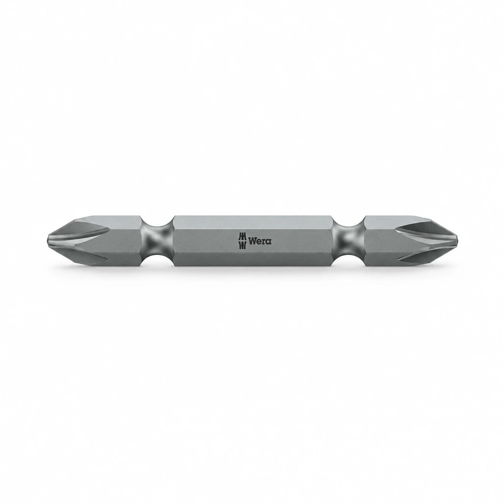 Wera PH2 × 65 mm double-ended Phillips screwdriver bit on a white background
