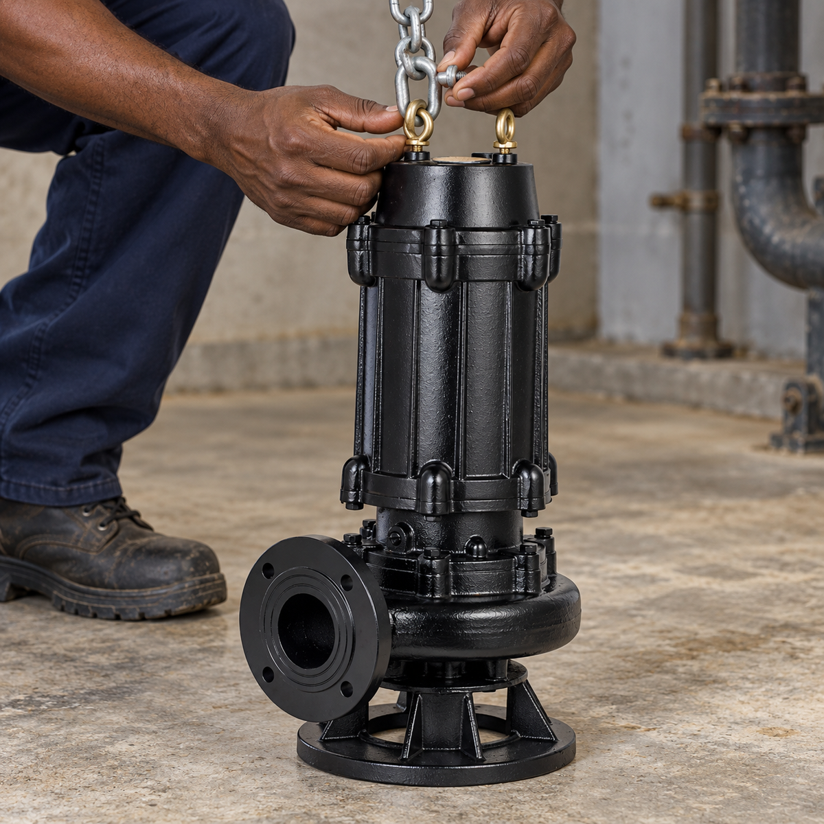 Comet Three-Phase Cast-Iron Submersible Sewage Pump WQ Series | 3HP, 4HP & 5.5HP