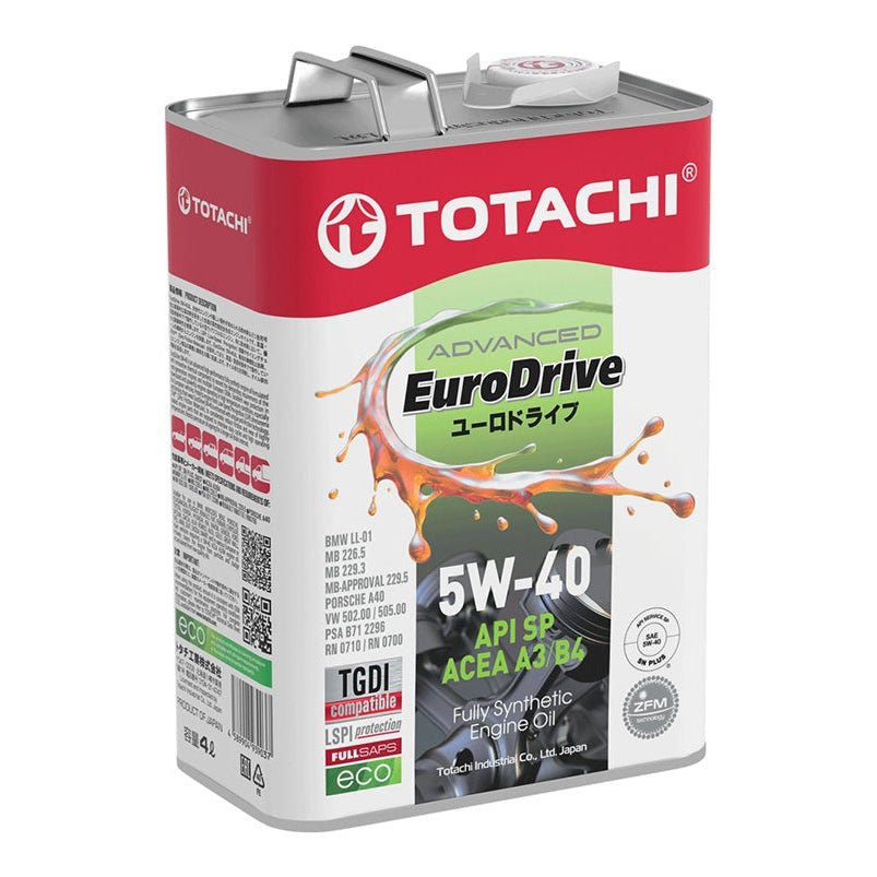 Totachi Engine Oil Eurodrive 5W-40 SP A3/B4 - 1L & 4L Auto Supply Master