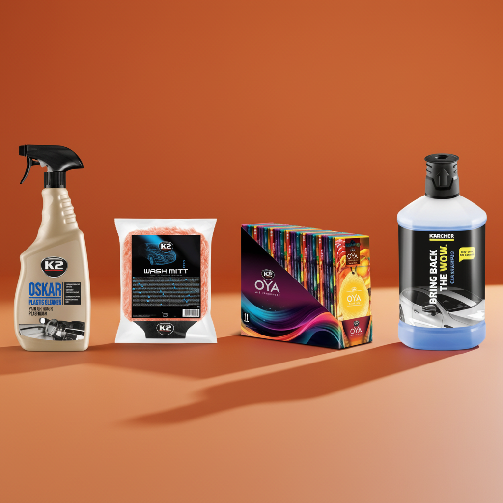 Ultimate Clean Ride Kit - Karcher Car Shampoo, K2 Mitt, Interior Cleaner, Air Freshener
