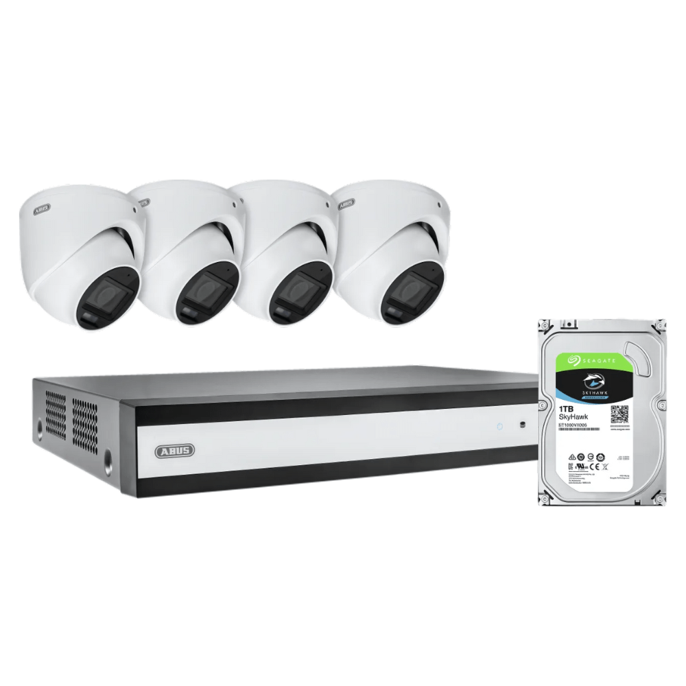 ABUS Security & Surveillance Systems ABUS Complete Set With Hybrid Video Recorder And Four Analogue Mini-Dome