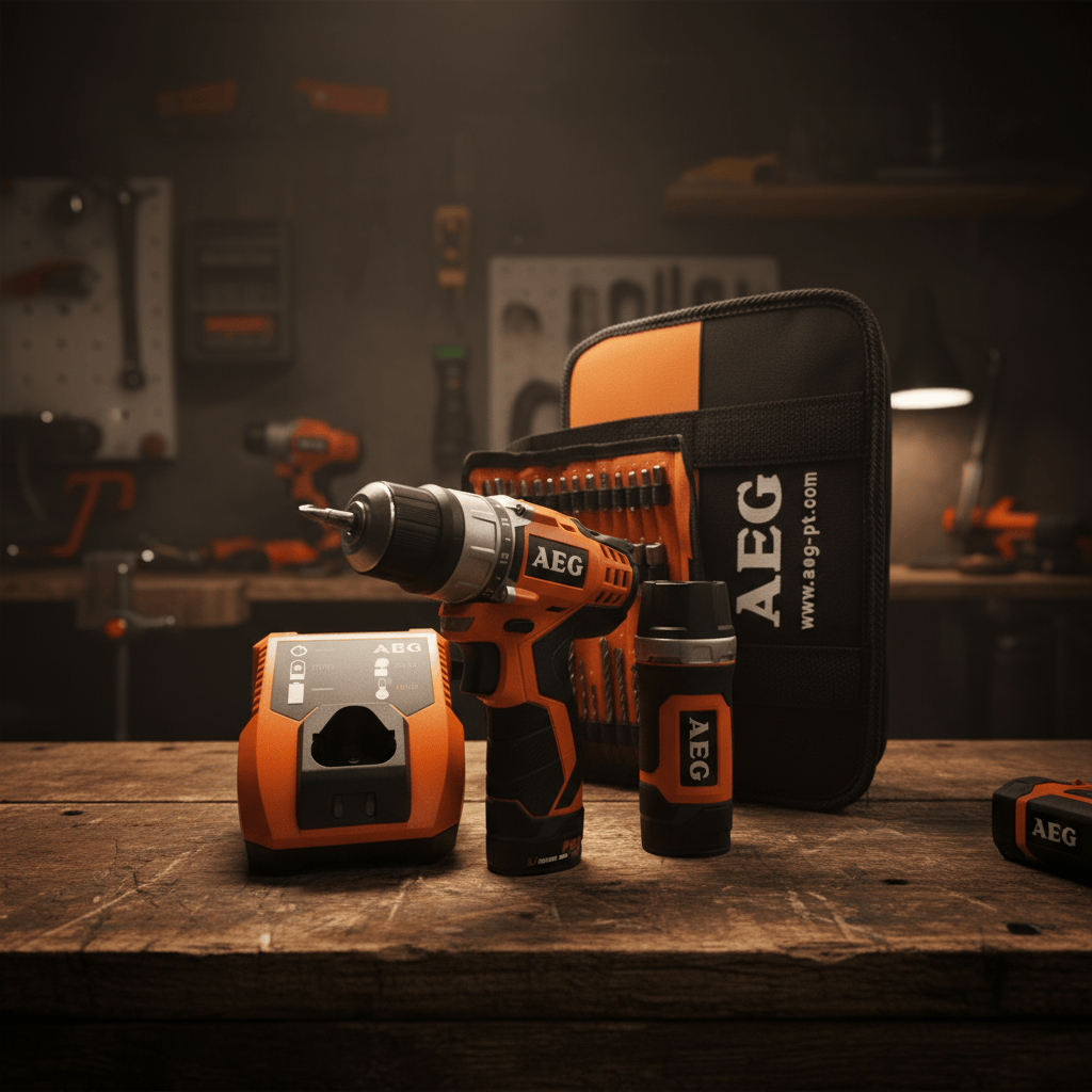 AEG Drill AEG 12V Percussion Drill Pro-Li-Ion + Kit - BS12C2LI-KIT2B