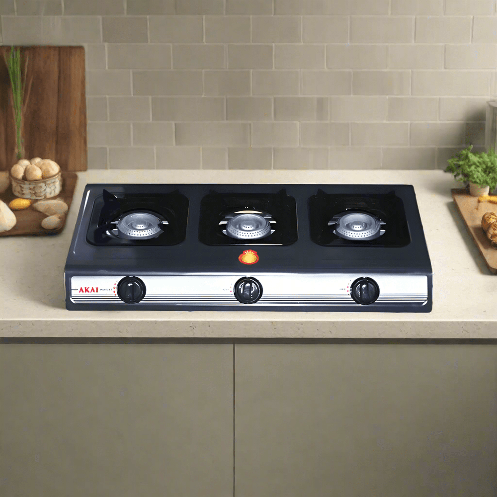 Akai Kitchen Appliances Akai 3 Burner Table Top Gas Cooker - GC015A-8301