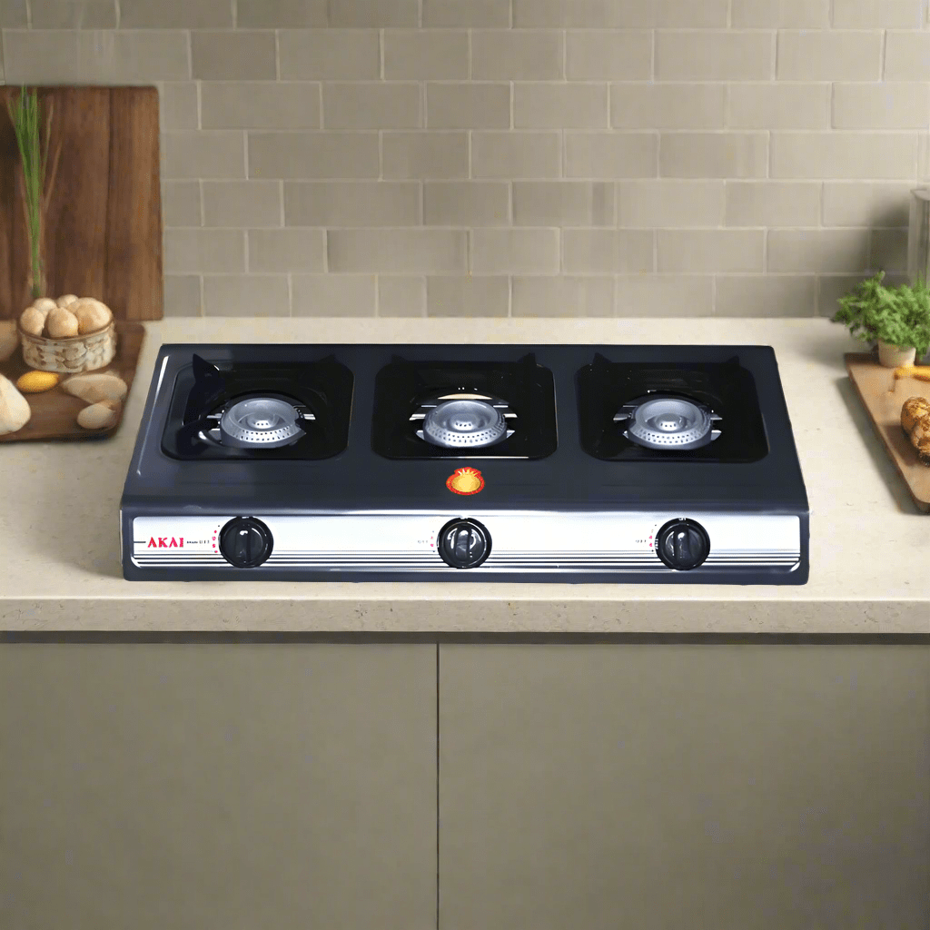 Akai Kitchen Appliances Akai 3 Burner Table Top Gas Cooker - GC015A-8301