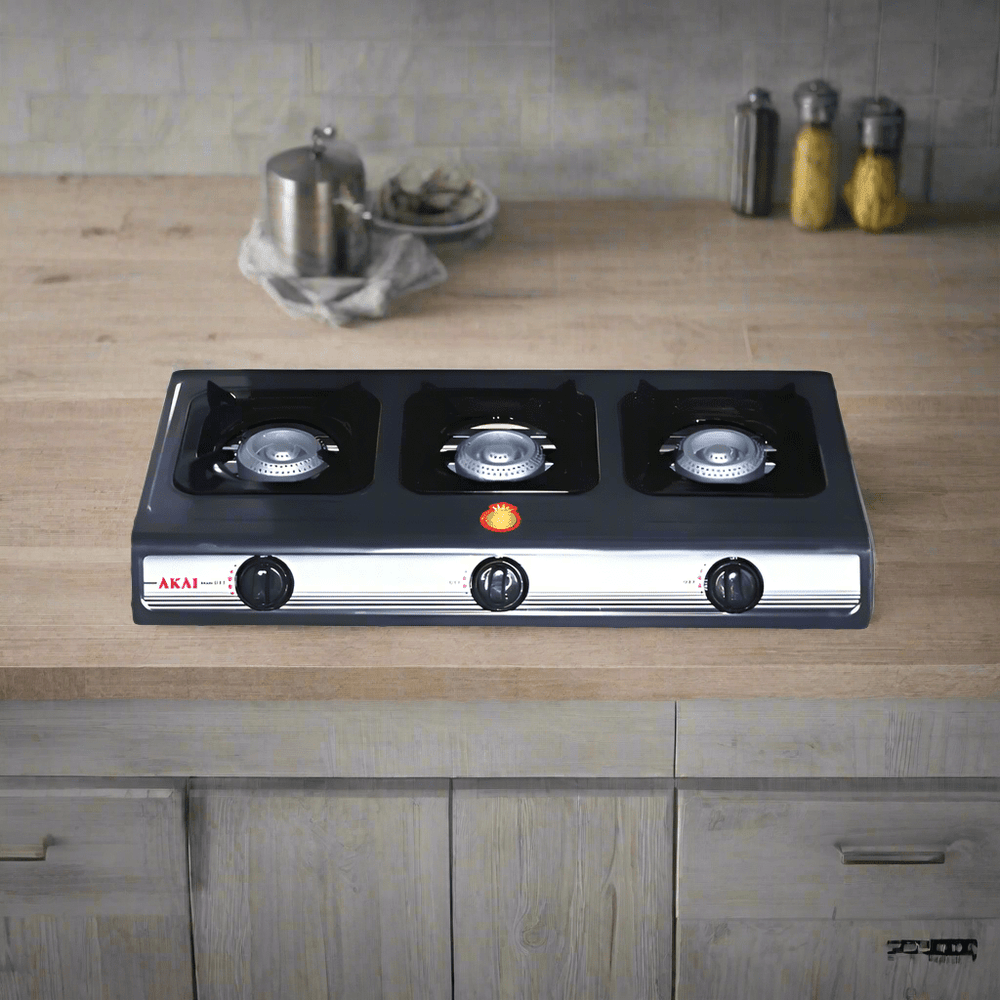 Akai Kitchen Appliances Akai 3 Burner Table Top Gas Cooker - GC015A-8301