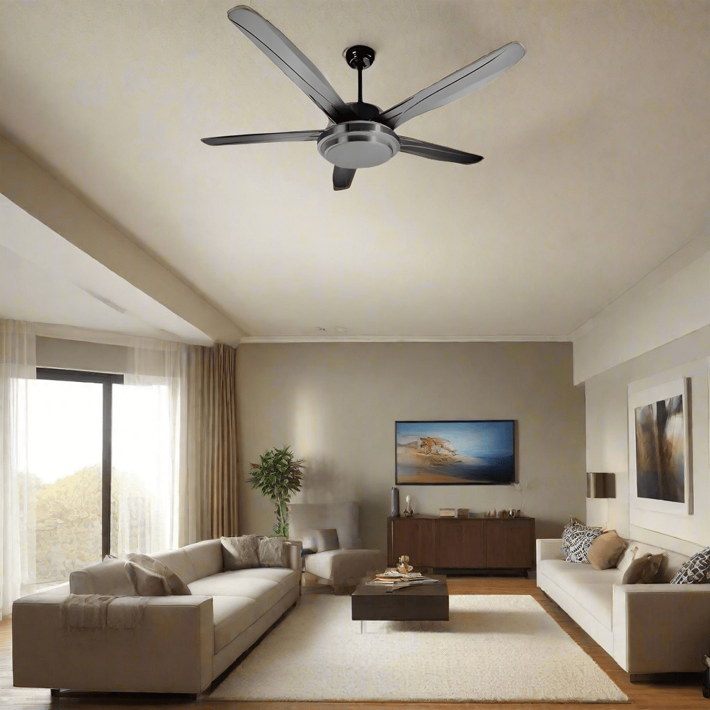Akai Fan & Cooler Akai 56" Stainless Steel Ceiling Fan With Remote 65W - EF102A-5665