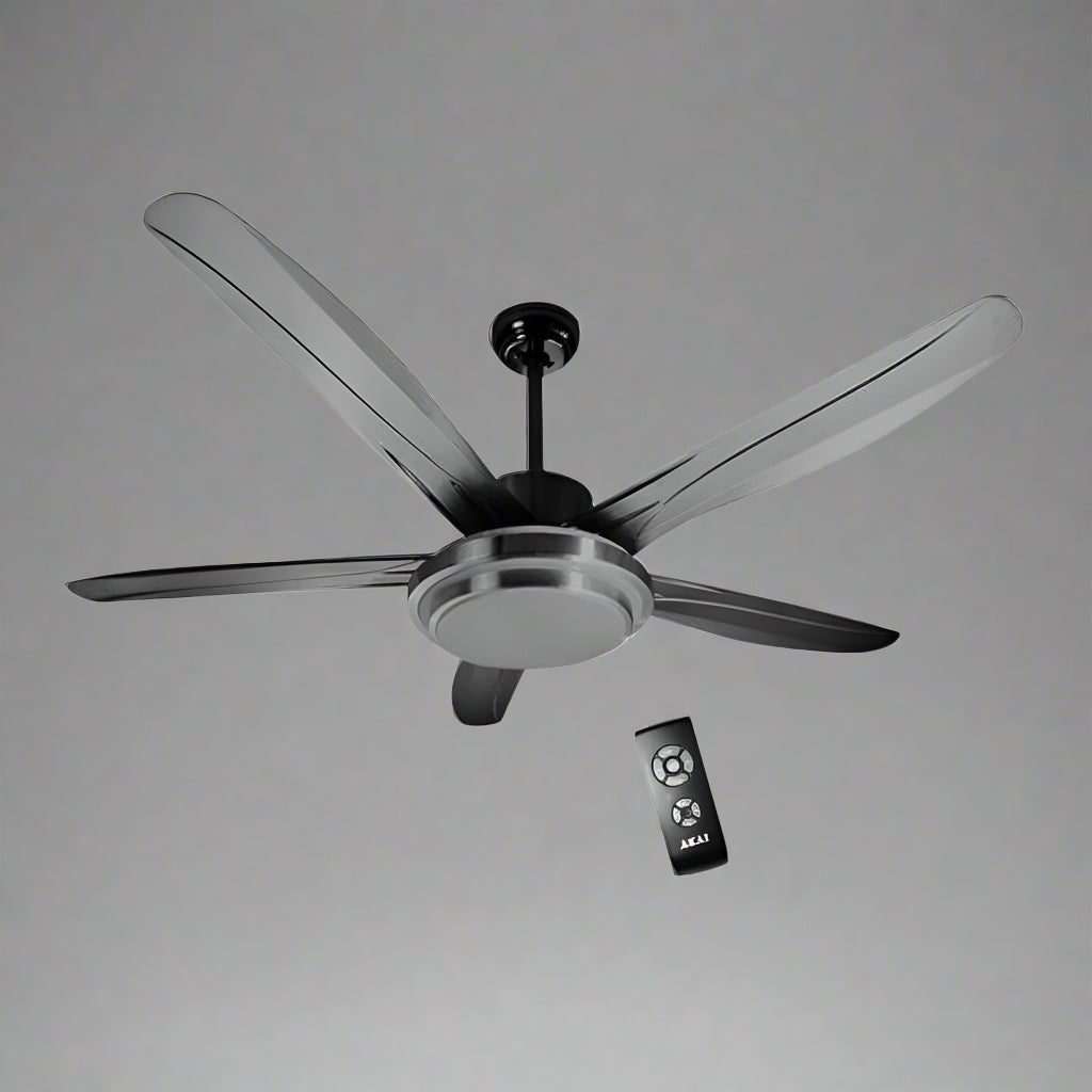 Akai Fan & Cooler Akai 56" Stainless Steel Ceiling Fan With Remote 65W - EF102A-5665