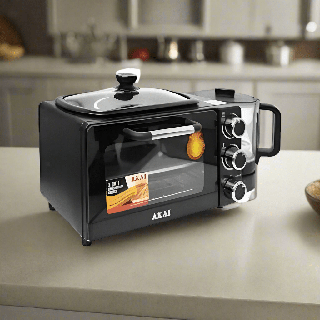 Akai Electric Kettle Akai Black 3 in 1 Breakfast Maker 9L - BM001A-3104