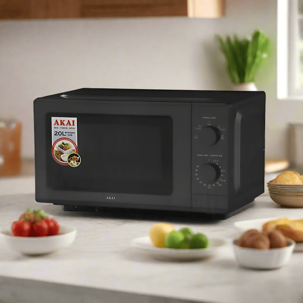 Akai Kitchen Appliances Akai Black Microwave Oven 20L 700W - MW075A-020MS