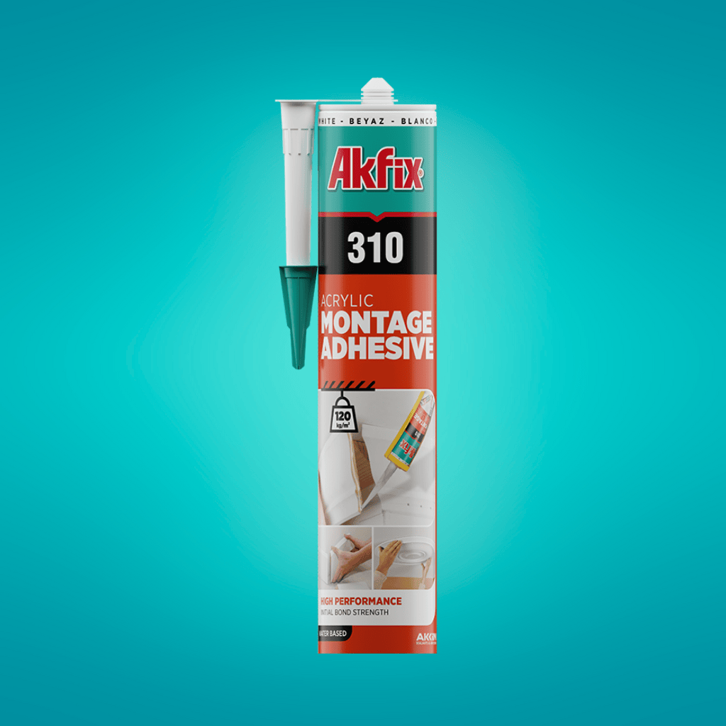 Akfix Adhesive & Glue Akfix Acrylic Montage Adhesive No Nail White 310ml - AS310