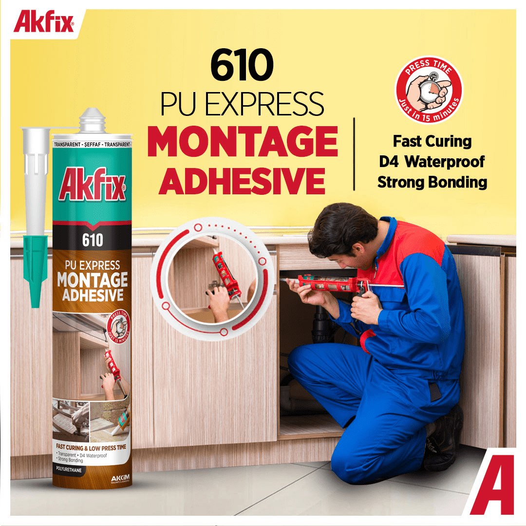 Akfix Adhesive & Glue Akfix PU Express Montage Adhesive - 310ml