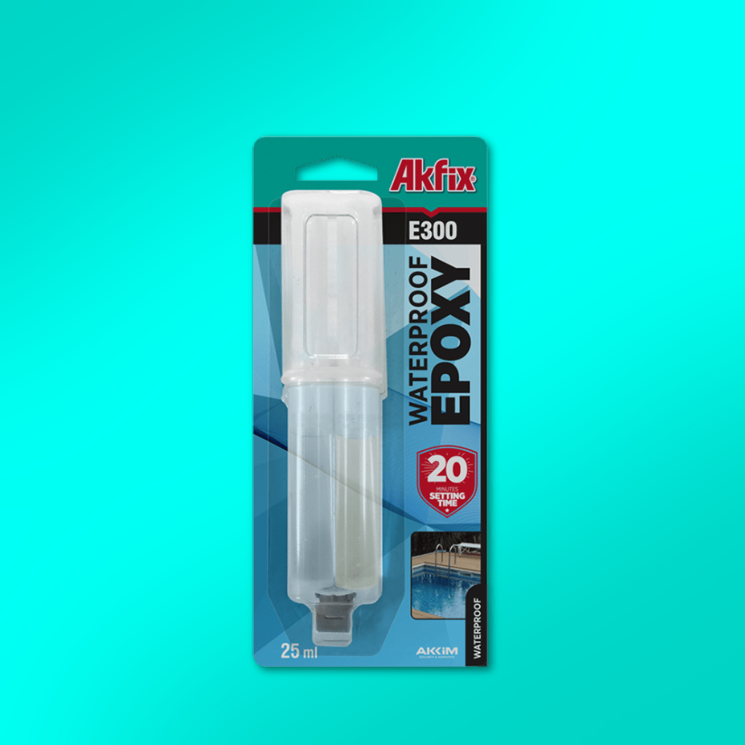 Akfix Adhesive & Glue Akfix Waterproof Epoxy Glue Syringe 25ml - E300