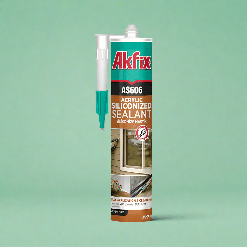 Akfix Caulk & Sealants Akfix White Siliconized Acrylic Sealant 310ml - AS606W