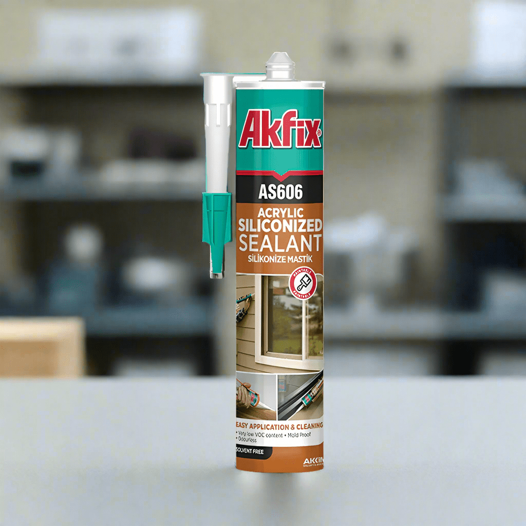 Akfix Caulk & Sealants Akfix White Siliconized Acrylic Sealant 310ml - AS606W