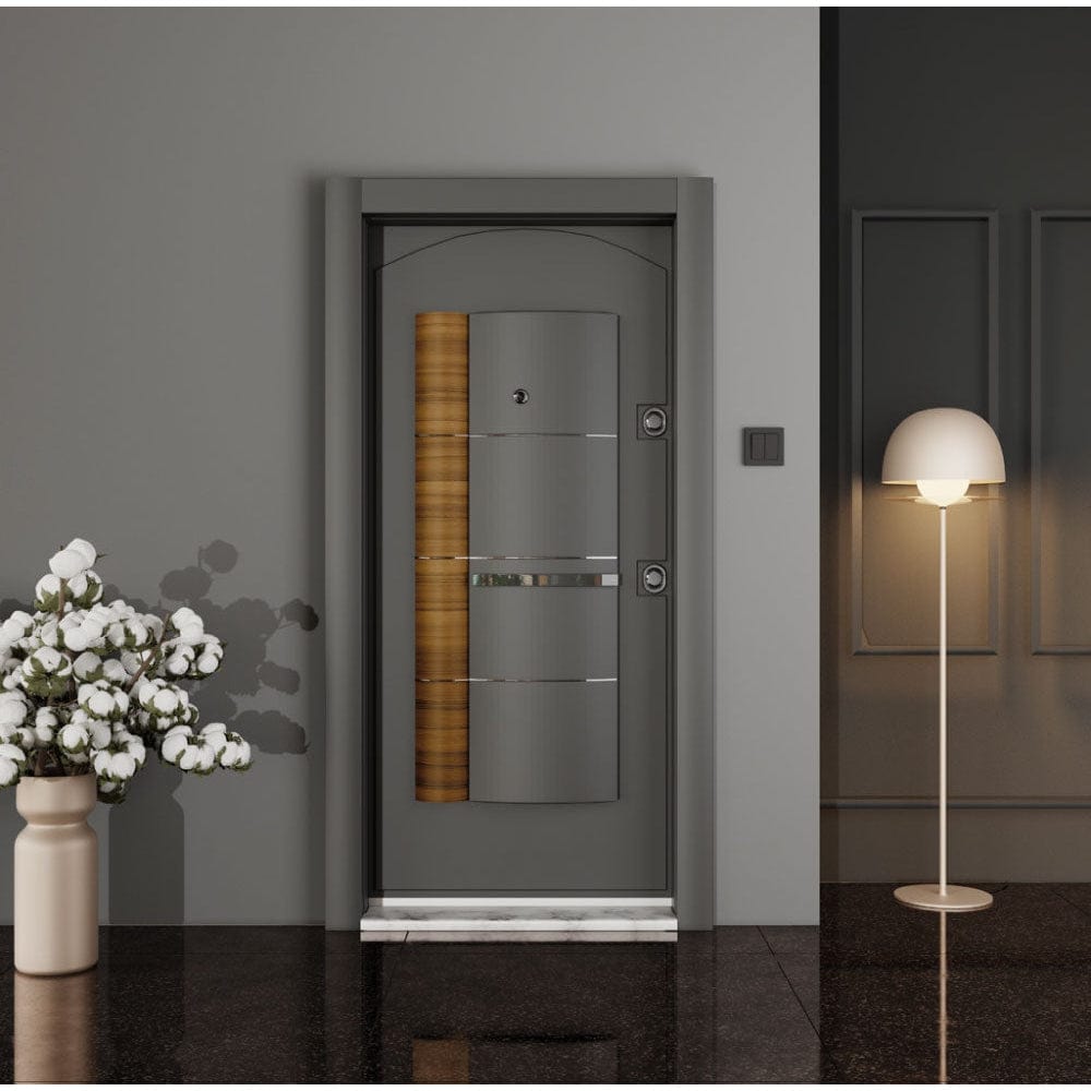 Al Hakayum Enterprise Security Doors Turkish Satin Anthracite Composite Exterior Security Door - CK-1