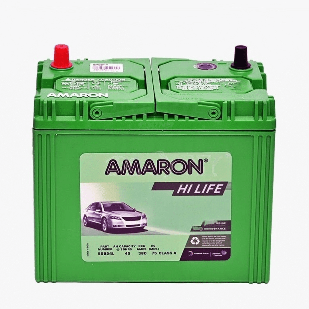 Amaron Automotive Batteries Amaron 13 Plate Hi-Life Car Battery 45AH - SMF 55B24L