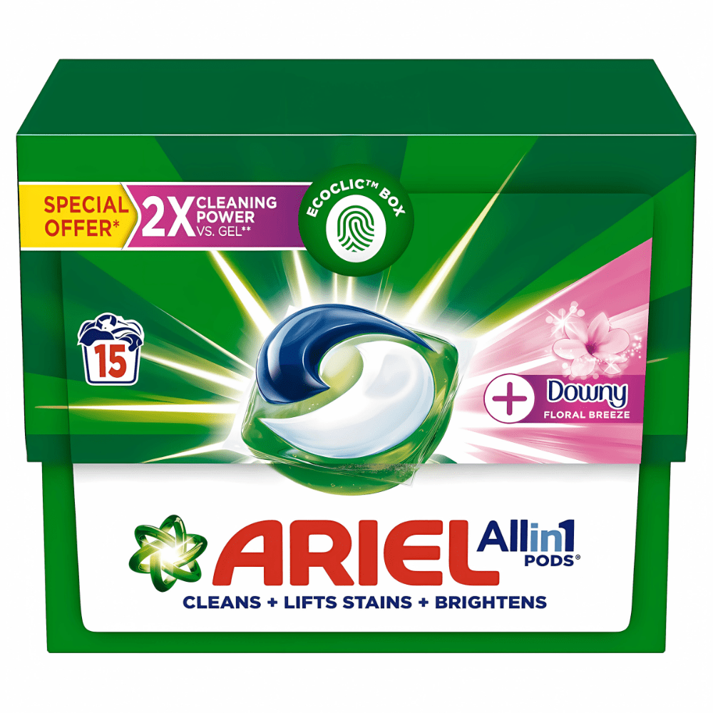 Ariel Cleaning Chemicals Ariel Floral Breeze All-in-1 Pods 15 Count Laundry Detergent