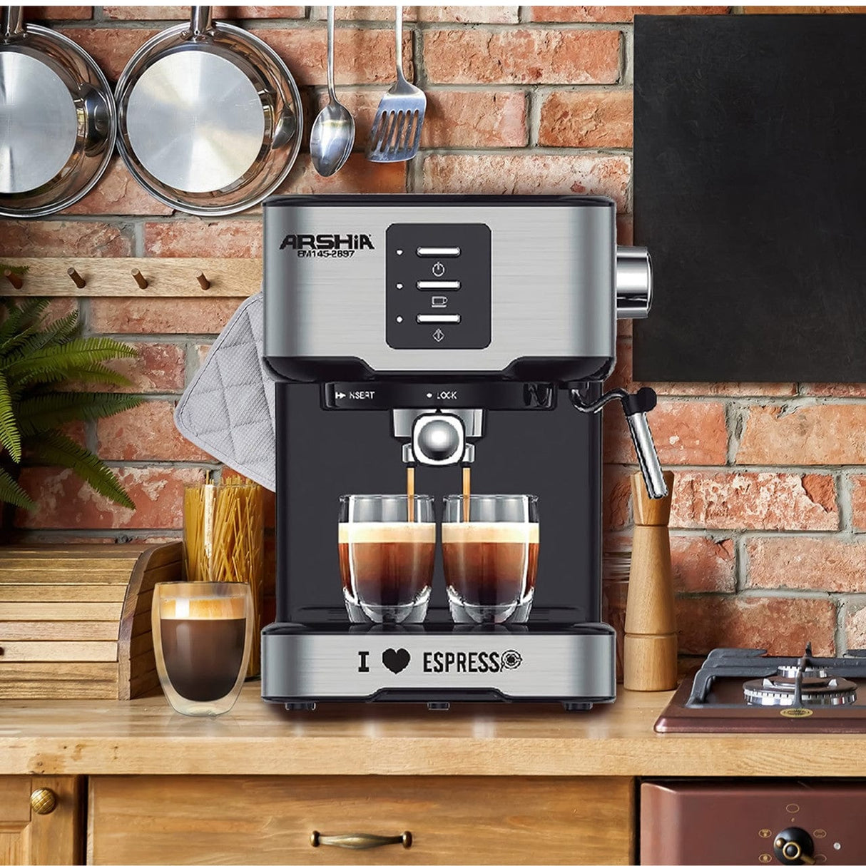 Arshia Kitchen Appliances Arshia Expresso Machine - EM145-2897