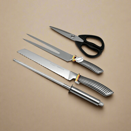 Arshia Kitchen Utensils Arshia German Stainless Steel Kitchen Knife Set 10 Pieces - K106-1556