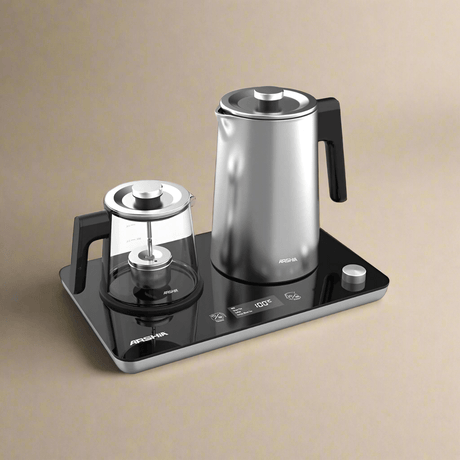 Arshia Electric Kettle Arshia Tray Electric Kettle With Glass Tea Pot 1.7L - T050-3067