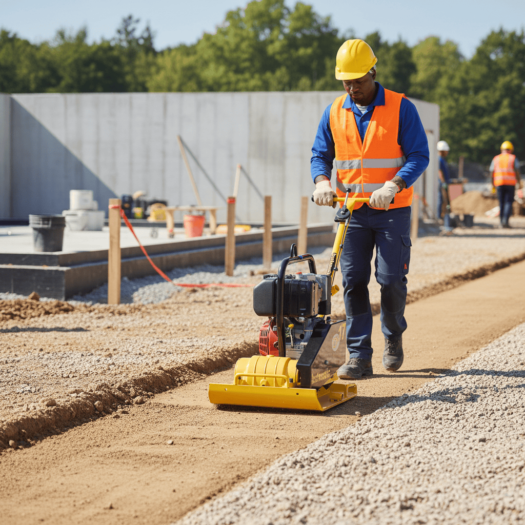 Batmatic Construction Equipment Batmatic 170kg Heavy-Duty Forward Plate Compactor with Kohler/Lombardini 15LD225 4.7HP Diesel Engine & 550mm Plate - CPDL17