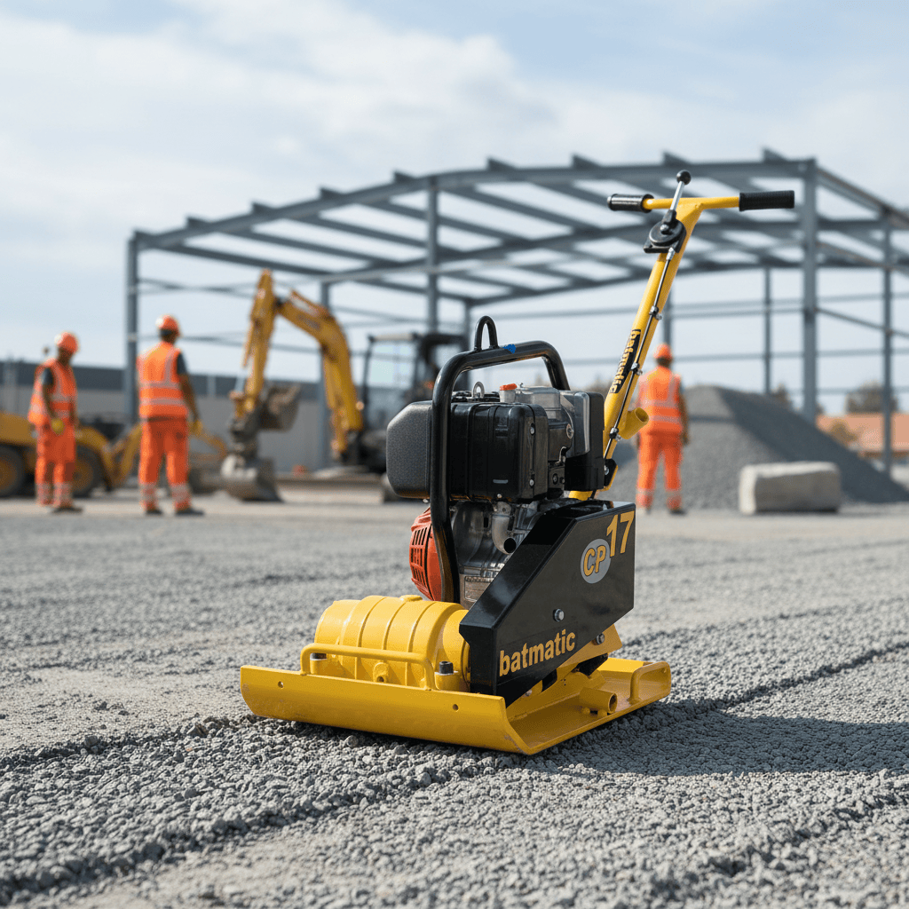 Batmatic Construction Equipment Batmatic 170kg Heavy-Duty Forward Plate Compactor with Kohler/Lombardini 15LD225 4.7HP Diesel Engine & 550mm Plate - CPDL17