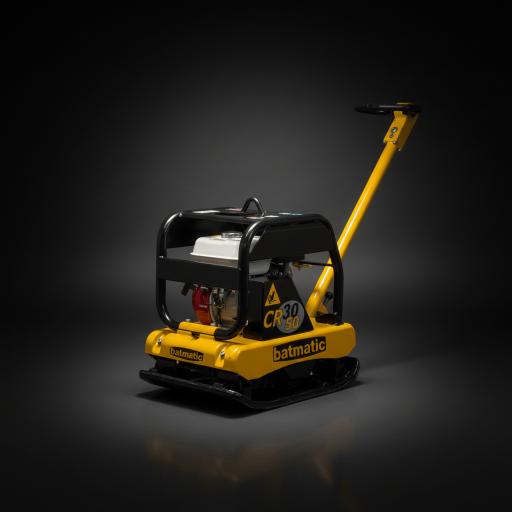 Batmatic Construction Equipment Batmatic 200kg Reversible Plate Compactor with Honda GX160 4.8HP Gasoline Engine & 650mm Plate - CR3065BH