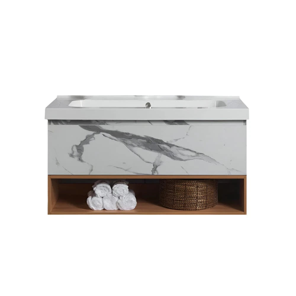 Belbagno Bathroom Sink Belbagno Callacatta/Oak Wall Hung Vanity Zero - 1000mm