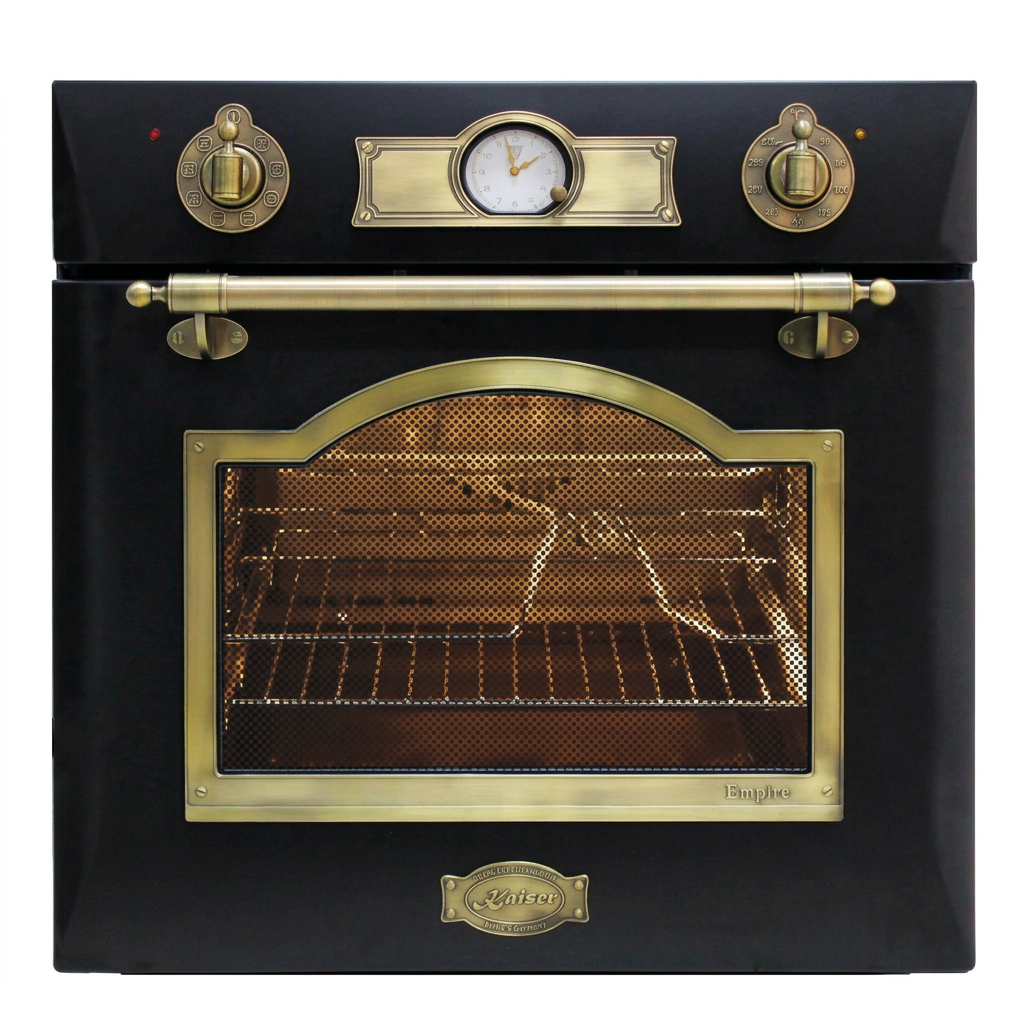 Black Kaiser Empire gas oven on white