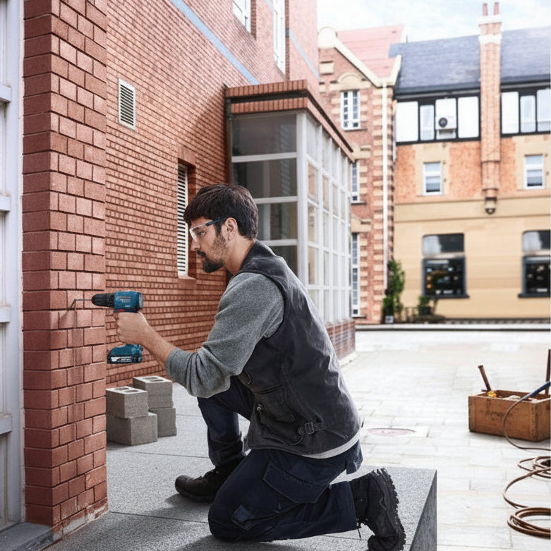 Bosch Drill Bosch 18V Brushless Cordless Impact Drill Driver with 2.0Ah Battery, 1,900 RPM, 13 mm Chuck - GSB 185-LI