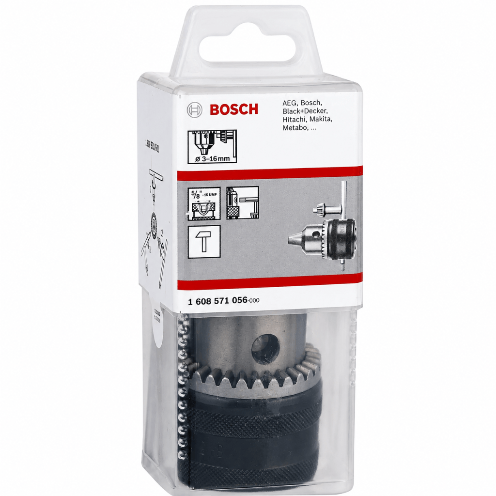Bosch Chuck Keys & Specialty Accessories Bosch Keyed Drill Chuck 16mm for Rotary & Impact Drills – 1608571056