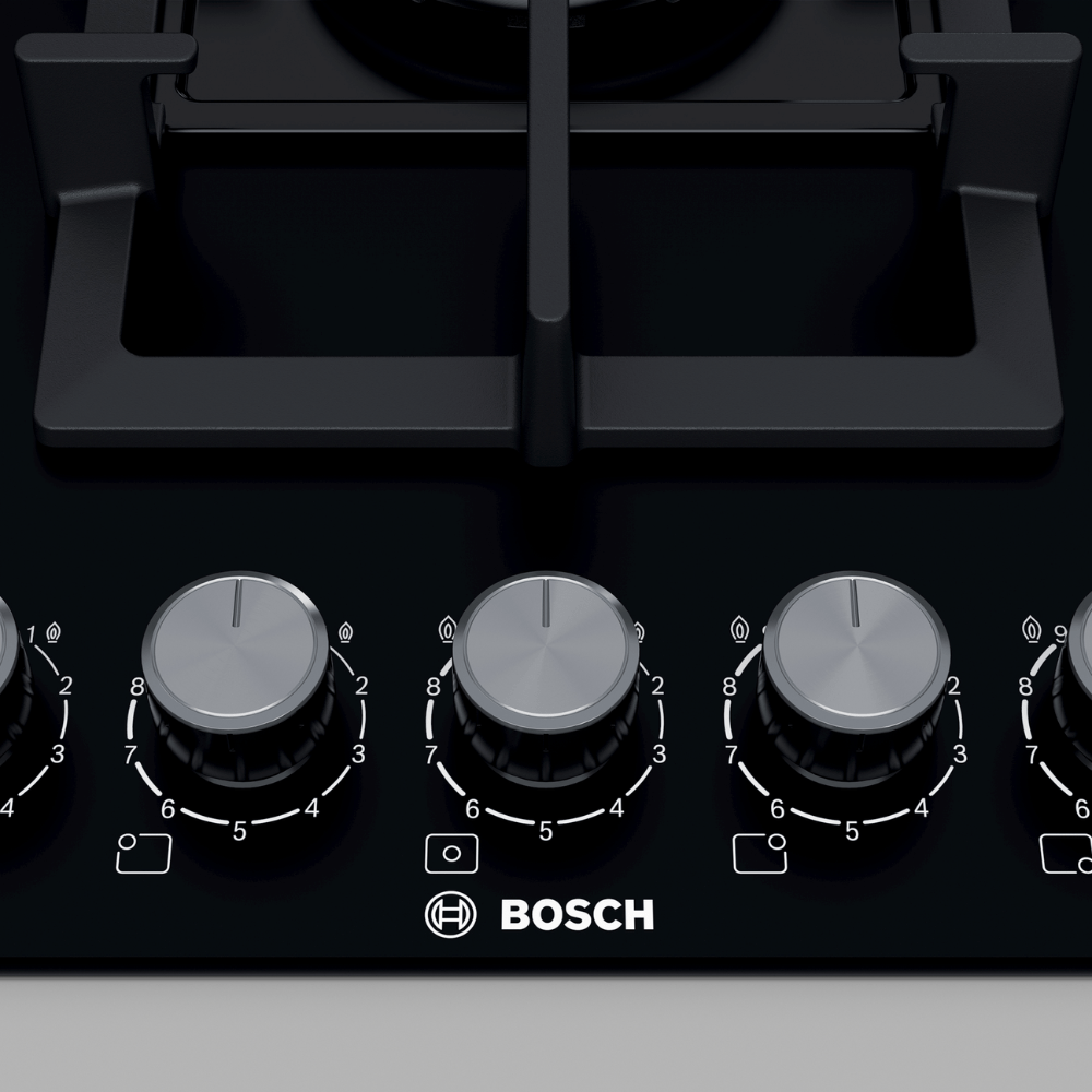 Bosch Home Kitchen Appliances Bosch Tempered Glass Gas Hob 90cm - PPQ9B6090M