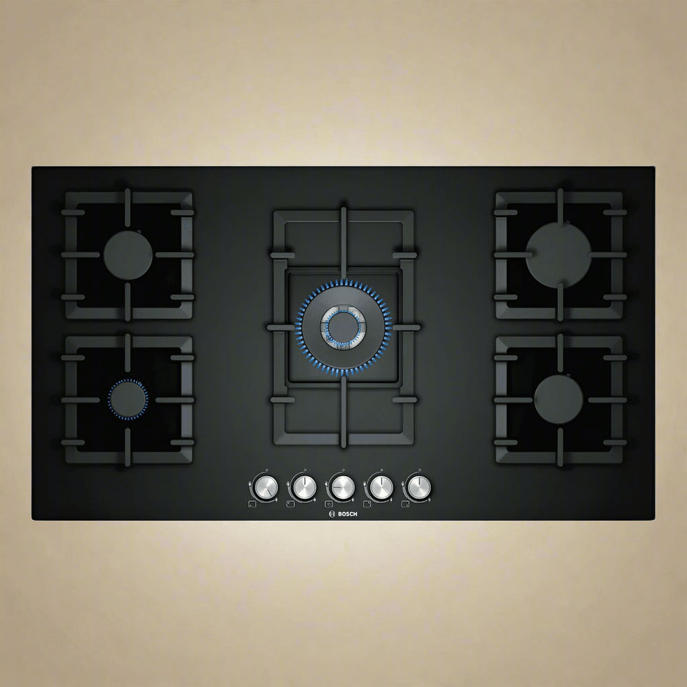 Bosch Home Kitchen Appliances Bosch Tempered Glass Gas Hob 90cm - PPQ9B6090M