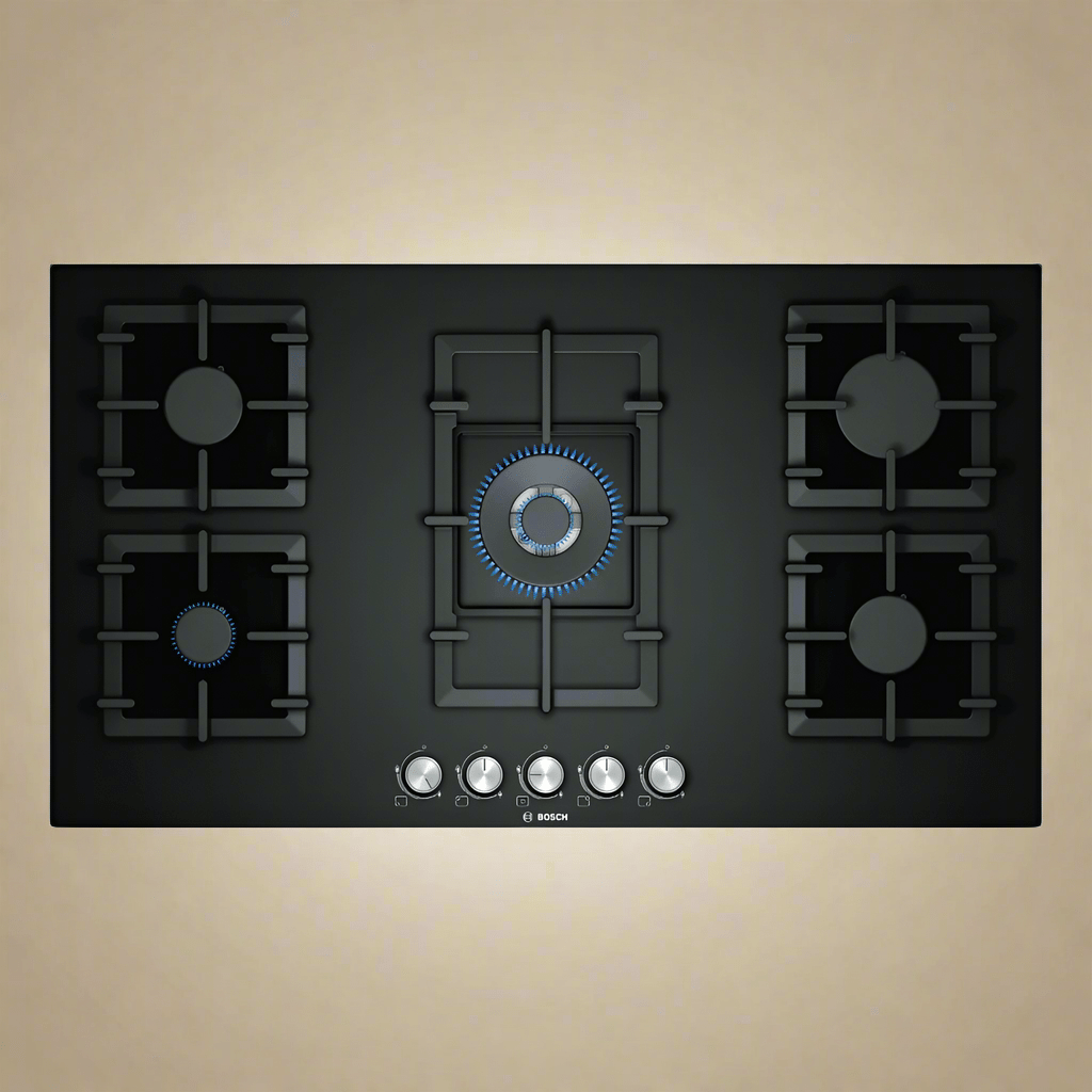 Bosch Home Kitchen Appliances Bosch Tempered Glass Gas Hob 90cm - PPQ9B6090M