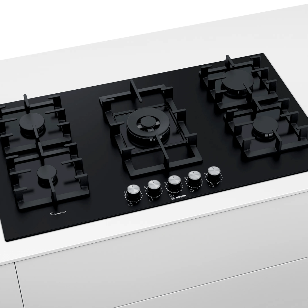 Bosch Home Kitchen Appliances Bosch Tempered Glass Gas Hob 90cm - PPQ9B6090M