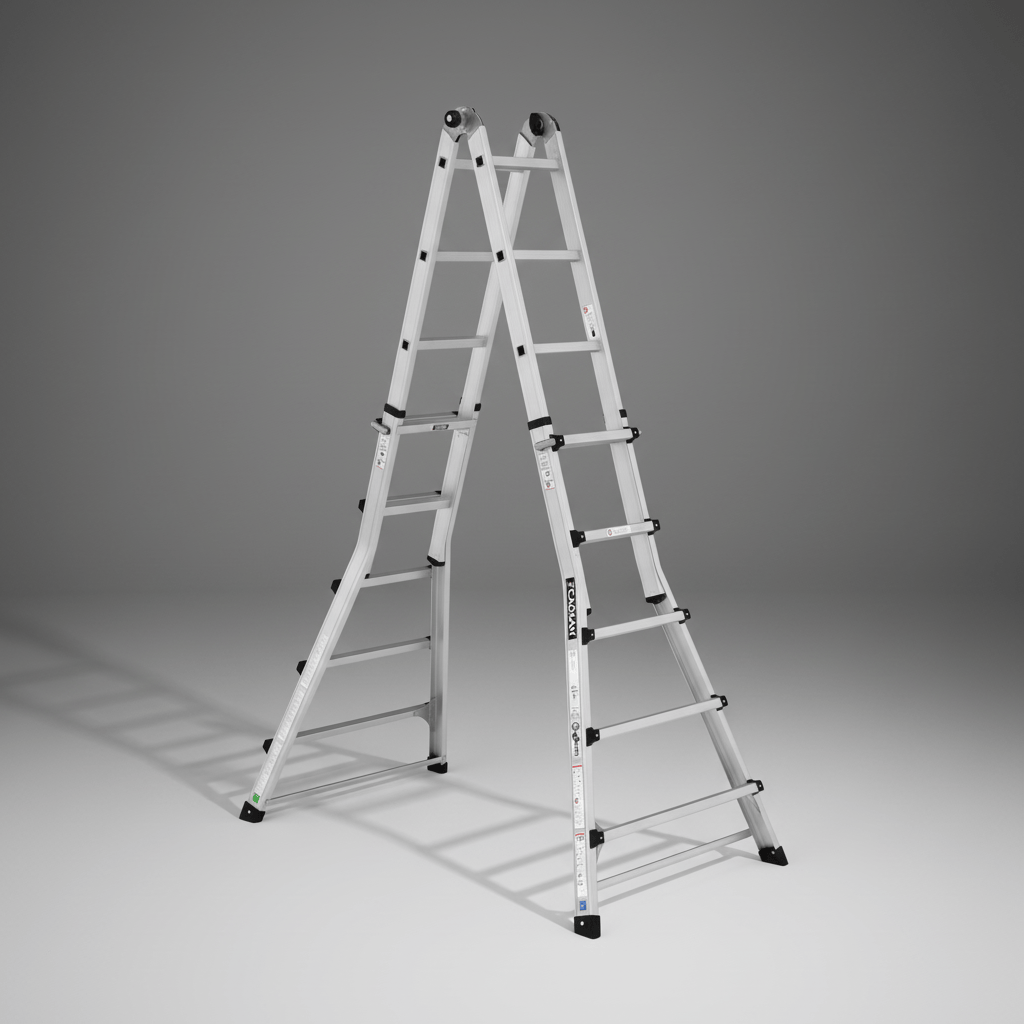 Cagsan Ladder & Access Equipment Cagsan Adjustable Multi-Purpose Folding Aluminium Ladder for Stairs | Telesky Series